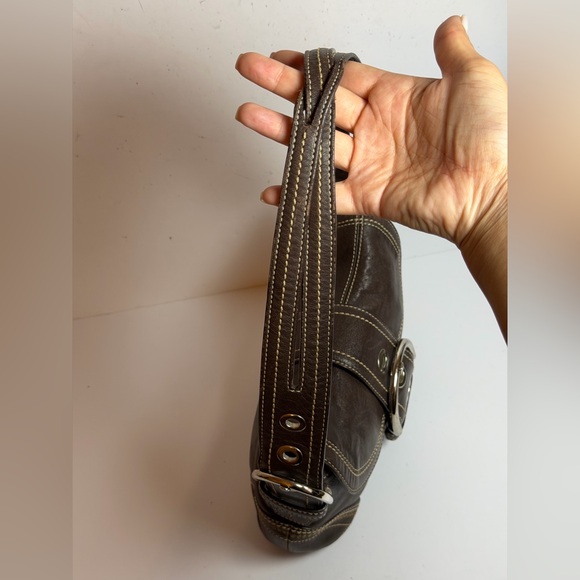 Coach Y2K SoHo Chocolate Brown Leather Shoulder Bag RARE - Picture 7 of 13